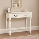 Ivory 2 Drawer Console / Dressing Table - Charlotte Ivory Range