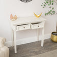 Ivory 2 Drawer Console / Dressing Table - Daventry Ivory Range