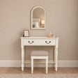 Ivory 2 Drawer Dressing Table Set &amp; Pair of 3 Drawer Bedside Tables - Charlotte Ivory Range