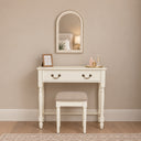 Ivory 2 Drawer Dressing Table Set &amp; Pair of 3 Drawer Bedside Tables - Charlotte Ivory Range