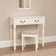 Ivory 2 Drawer Dressing Table &amp; Stool Set - Charlotte Ivory Range
