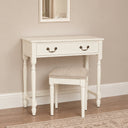 Ivory 2 Drawer Dressing Table &amp; Stool Set - Charlotte Ivory Range