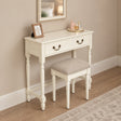Ivory 2 Drawer Dressing Table &amp; Stool Set - Charlotte Ivory Range