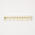 Ivory Painted Scalloped Edge Coat Peg Rail Hooks with Shelf - 100cm