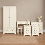 Ivory Wardrobe, 3 Drawer Chest of Drawers, Dressing Table Set & Pair of 3 Drawer Bedside Tables - Charlotte Ivory Range
