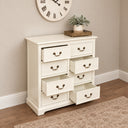Ivory Wardrobe, 8 Drawer Chest of Drawers, Dressing Table Set &amp; Pair of 3 Drawer Bedside Tables - Charlotte Ivory Range