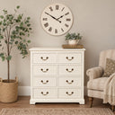 Ivory Wardrobe, 8 Drawer Chest of Drawers, Dressing Table Set &amp; Pair of 3 Drawer Bedside Tables - Charlotte Ivory Range