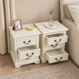 Ivory Wardrobe, Dressing Table Set &amp; Pair of 3 Drawer Bedside Tables - Charlotte Ivory Range