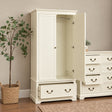 Ivory Wardrobe, Dressing Table Set &amp; Pair of 3 Drawer Bedside Tables - Charlotte Ivory Range