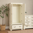 Ivory Wardrobe, Dressing Table Set &amp; Pair of 3 Drawer Bedside Tables - Charlotte Ivory Range