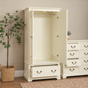 Ivory Wardrobe, Dressing Table Set &amp; Pair of 3 Drawer Bedside Tables - Charlotte Ivory Range