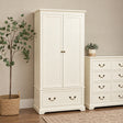 Ivory Wardrobe, Dressing Table Set &amp; Pair of 3 Drawer Bedside Tables - Charlotte Ivory Range