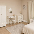 Ivory Wardrobe, Dressing Table Set &amp; Pair of 3 Drawer Bedside Tables - Charlotte Ivory Range