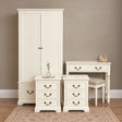 Ivory Wardrobe, Dressing Table Set & Pair of 3 Drawer Bedside Tables - Charlotte Ivory Range