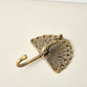Antique Brass Gold Peacock Wall Hook
