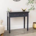 Navy Black 2 Drawer Console / Dressing Table - Daventry Navy Black Range