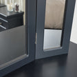 Black Arched Triple Dressing Table Mirror - Daventry Black Range