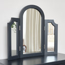 Black Arched Triple Dressing Table Mirror - Daventry Black Range