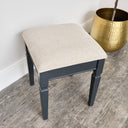Black Cushioned Dressing Table Stool - Daventry Black Range