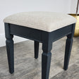 Black Cushioned Dressing Table Stool - Daventry Black Range
