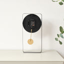 Black Metal Pendulum Wall Clock 41cm