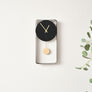 Black Metal Pendulum Wall Clock 41cm