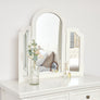 Ivory Arched Triple Dressing Table Mirror - Daventry Ivory Range