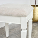 Ivory Cushioned Dressing Table Stool - Daventry Ivory Range