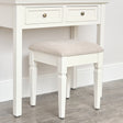 Ivory Cushioned Dressing Table Stool - Daventry Ivory Range
