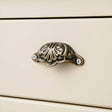 Ornate Brass Patterned Cup Pull Handle