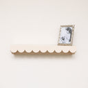 Pale Peach Scalloped Wall Storage Shelf - 61cm