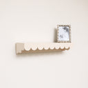 Large Pale Peach Scalloped Wall Storage Shelf - 61cm