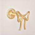 Set of 2 Gold Metal Bow Curtain Tie Backs