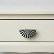 Metal Pewter Scalloped Fan Drawer Handle