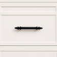 Small Black Ribbed Metal Bar Pull Handle 15cm