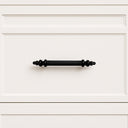 Small Black Ribbed Metal Bar Pull Handle 15cm