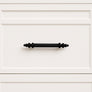 Small Black Ribbed Metal Bar Pull Handle 15cm