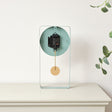 Teal Blue Metal Pendulum Wall Clock 41cm