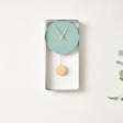 Teal Blue Metal Pendulum Wall Clock 41cm