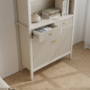 Large 2 Drawer &amp; 2 Doors Bookcase - Hales Taupe Range