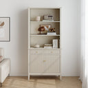Large 2 Drawer &amp; 2 Doors Bookcase - Hales Taupe Range