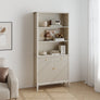 Large 2 Drawer & 2 Doors Bookcase - Hales Taupe Range