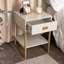 Large 2 Drawer Dressing Table and Pair of Bedside Tables - Elle Stone Range