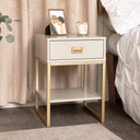 Large 2 Drawer Dressing Table and Pair of Bedside Tables - Elle Stone Range