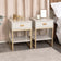 Large 2 Drawer Dressing Table and Pair of Bedside Tables - Elle Stone Range