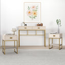 Large 2 Drawer Dressing Table and Pair of Bedside Tables - Elle Stone Range