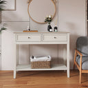 Large 2 Drawer Sideboard Console Table - Rowley Pale Cream Range