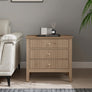 Large 3 Drawer Bedside Table - Hales Pale Wood Range