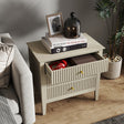 Large 3 Drawer Bedside Table - Hales Taupe Range