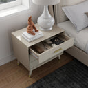Large 3 Drawer Bedside Table - Oslo Taupe Range
